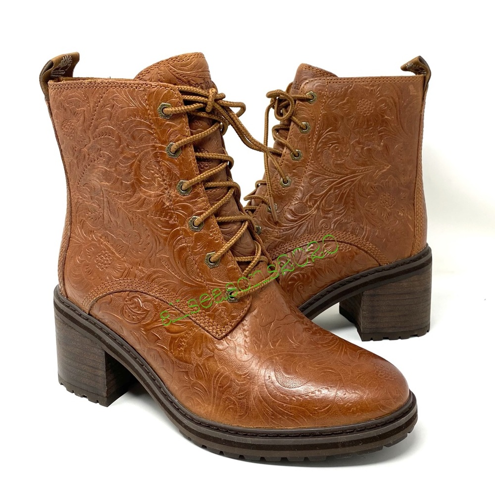 Timberland Sienna High Side ZIP Boot Emboss BrownW - Picture 2 of 15